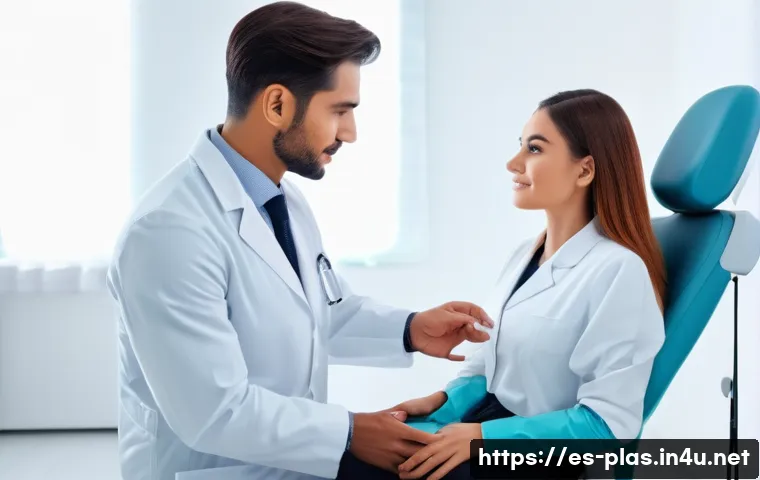 광대 성형 비용 - A professional consultation scene in a modern cosmetic surgery clinic located in a vibrant Latin Ame...